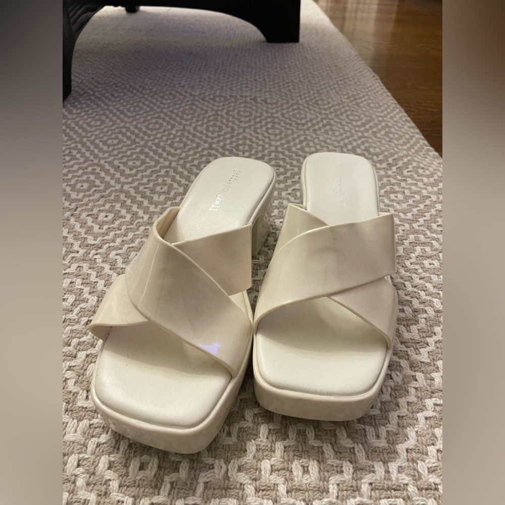 Jeffrey Campbell Cream White Platform Jelly Shoe